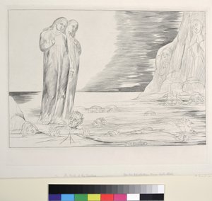 El círculo de los traidores: el pie de Dante golpeando a Bocca degli Abbate, Infierno, Canto XXXII, ilustración de la 